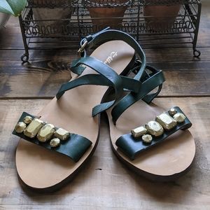 Anthropologie Miss Allbright embellished sandals